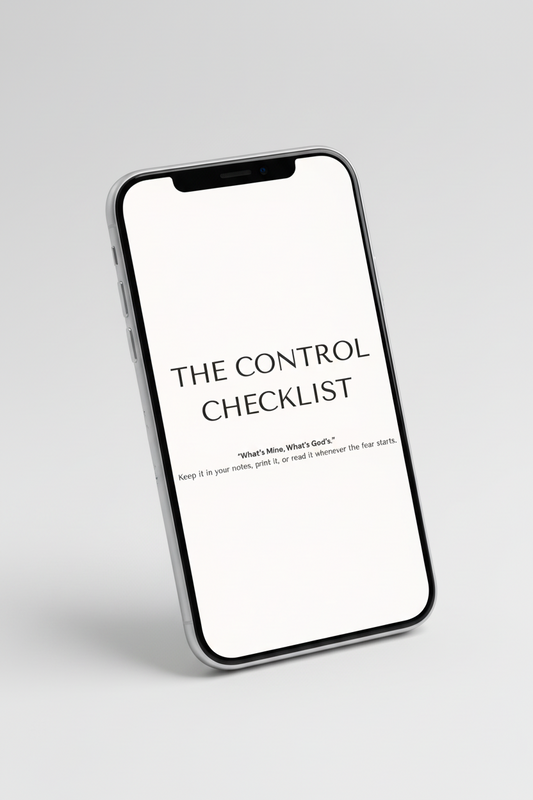Text 'The Control Checklist' on a white background